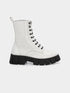 ADORLY Women Lace-Ups Casual Biker Boots