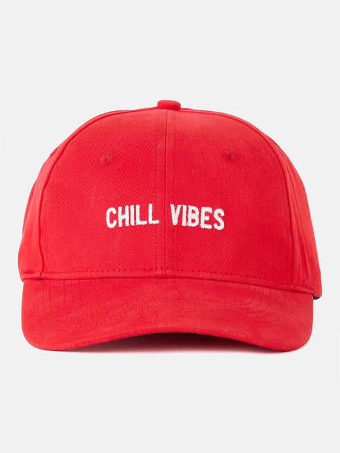 Chill Vibes Women Embroidered Baseball Cap