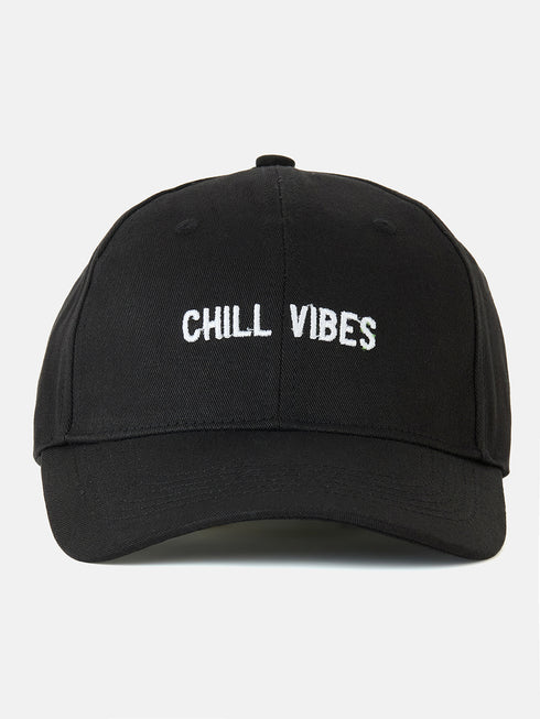 Chill Vibes Women Embroidered Baseball Cap