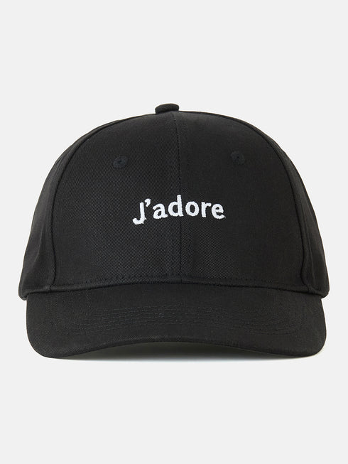 Black Embroidered Canvas Baseball Cap