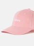 Pink Embroidered Canvas Baseball Cap