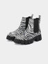 ADORLY Women Designer Zebra Print Chelsea Boots