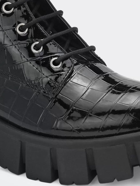 ADORLY Women Lace-Ups Casual Biker Boots