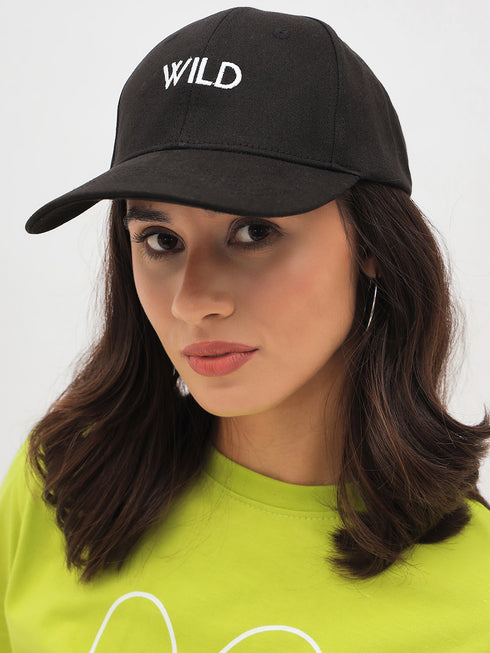 Wild Slogan Casual Snapback Cap