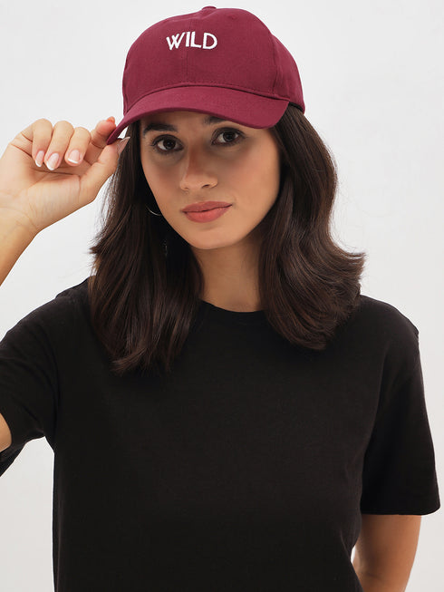 Wild Slogan Casual Snapback Cap