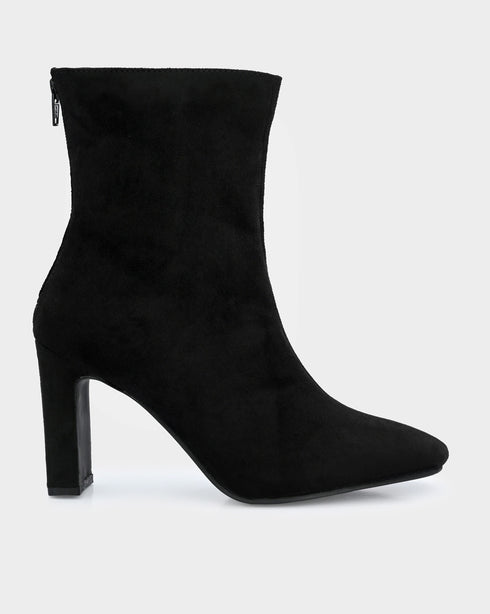 ADORLY Chunky Designer Heel Suede Boots