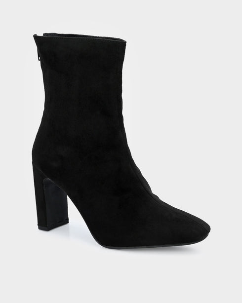 ADORLY Chunky Designer Heel Suede Boots