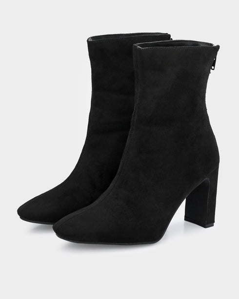 ADORLY Chunky Designer Heel Suede Boots