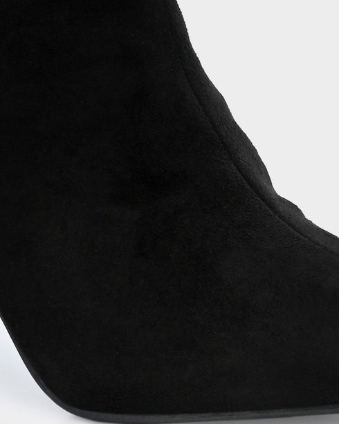 ADORLY Chunky Designer Heel Suede Boots