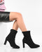ADORLY Chunky Designer Heel Suede Boots