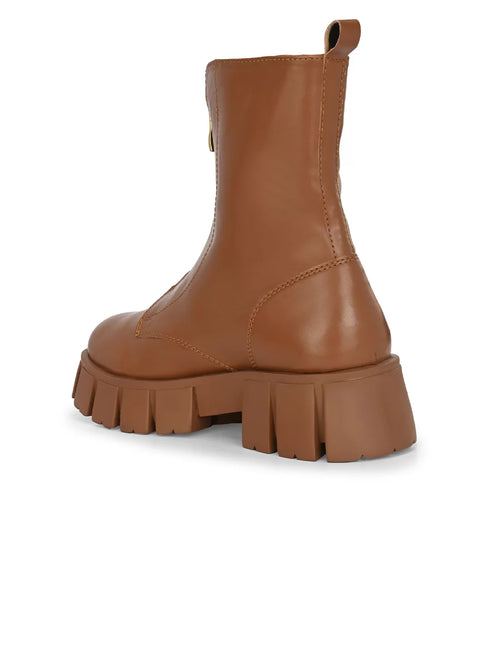ADORLY Women Mid-Top Chunky Boots
