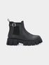 ADORLY Chelsea Black Women Chunky Boots With Buckle