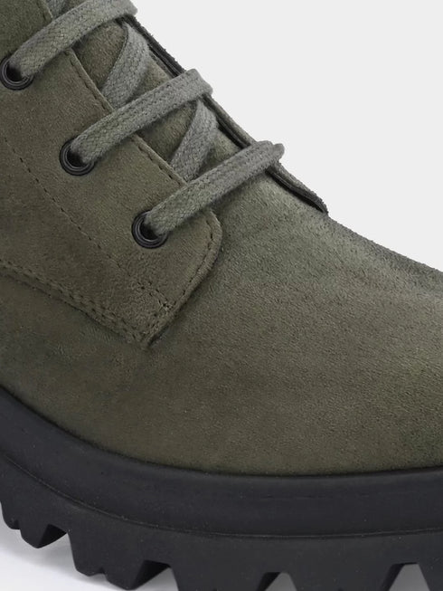 ADORLY Women Lace-Ups Chunky Boots