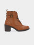ADORLY Tan Synthetic Regular Boots With Lace Closure & Elevated Sole