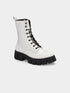 ADORLY Women Lace-Ups Casual Biker Boots