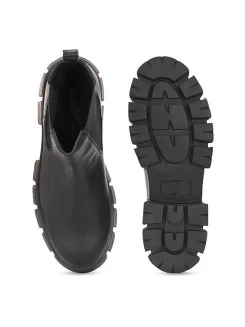 Adorly Classic Chelsea Boots with Chunky Sole