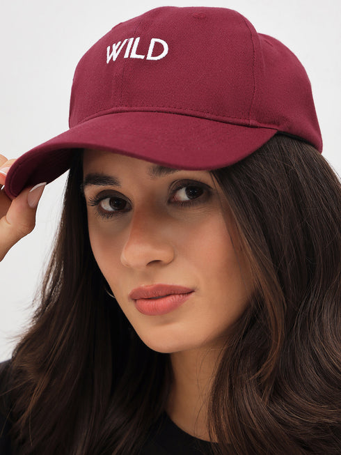 Wild Slogan Casual Snapback Cap