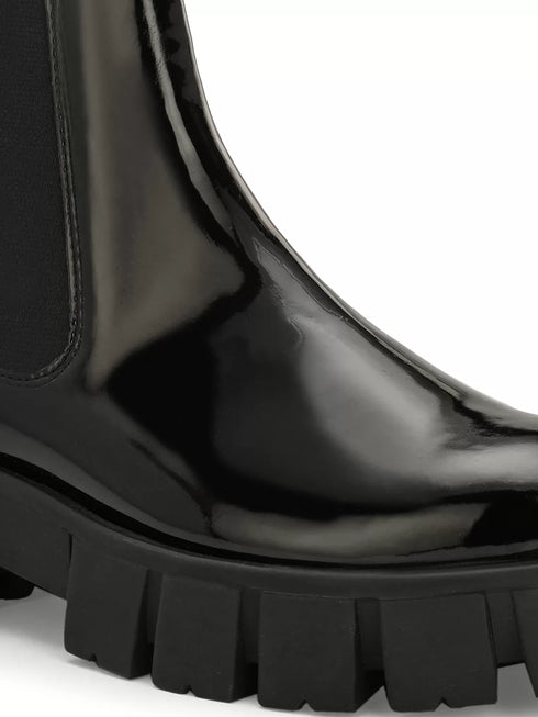 Adorly Classic Patent Chelsea Boots