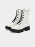 ADORLY Women Lace-Ups Casual Biker Boots