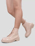 ADORLY Patent Lace-Up Boots