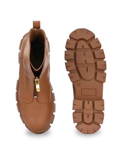 ADORLY Women Mid-Top Chunky Boots