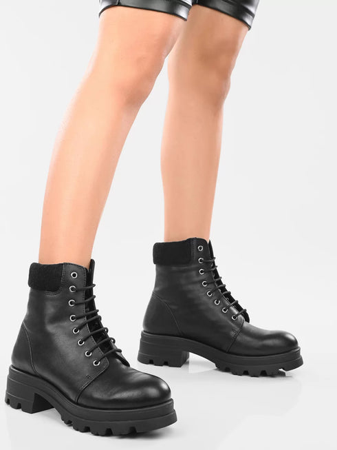 ADORLY Women Casual Block Heel Hiking Boots