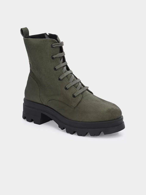 ADORLY Women Lace-Ups Chunky Boots