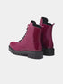 Adorly Burgundy Casual Block-Heeled Regular Lace-Ups Boots