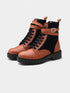 ADORLY Women Colour Block Combat Lace Up Boots
