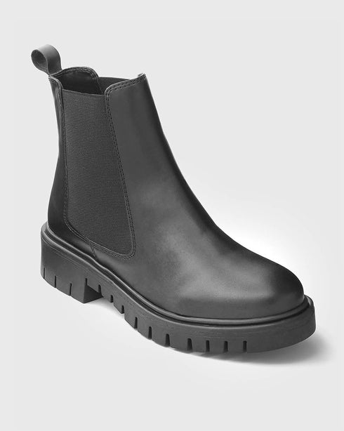 Adorly classic patent chelsea boots