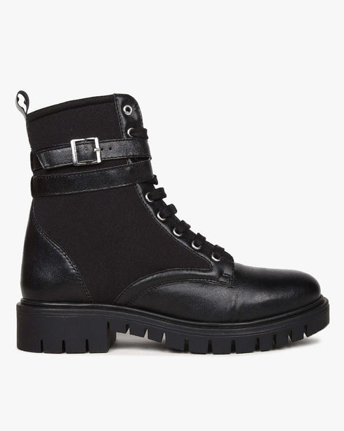 Combat Lace-Up Boots, Black