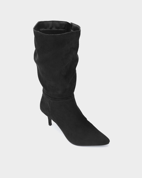 Adorly kitten heel slouchy boots