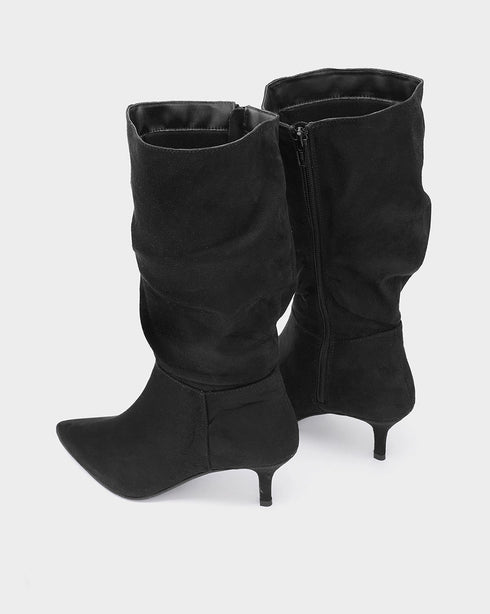 Adorly kitten heel slouchy boots