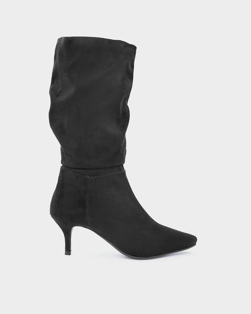 Adorly kitten heel slouchy boots