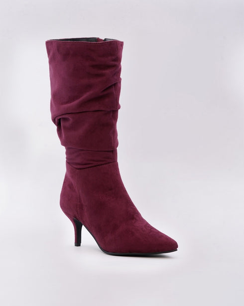 Adorly kitten heel slouchy boots