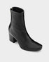 Adorly Low Block Heel Boots with Zip Closure