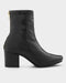 Adorly Low Block Heel Boots with Zip Closure