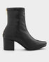 Adorly Low Block Heel Boots with Zip Closure