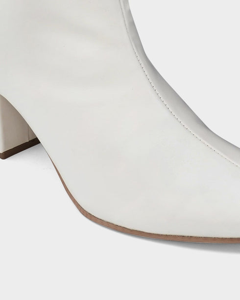 Adorly Low Block Heel Boots With Zipper Closure