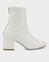 Adorly Low Block Heel Boots With Zipper Closure