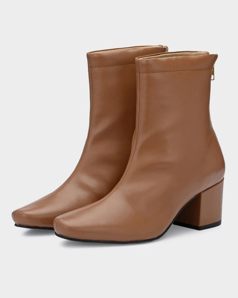 Adorly Low Block Heel Ankle Length Boots