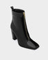 Adorly block heel zip front square toe boots