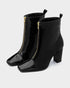 Adorly block heel zip front square toe boots