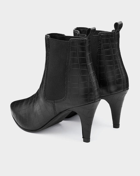 Kitten-Heeled Ankle-Length Boots
