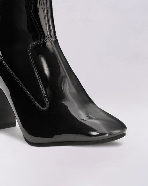 Adorly Patent Stylised Boots